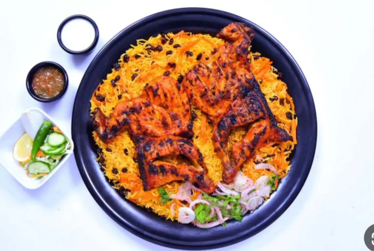 Whole Grilled Chicken With Bukhari Rice