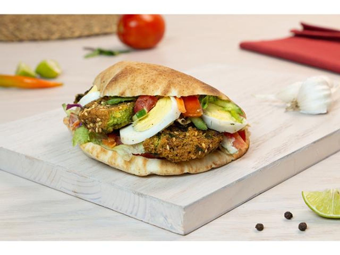 Falafel & Eggs Sandwich