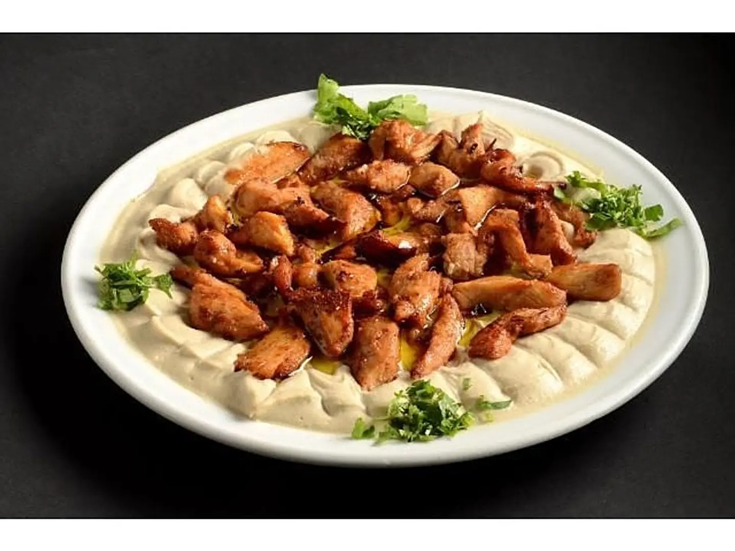 Chicken With Hummus Dish