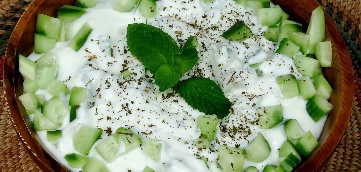 Cucumber With Laban Salad