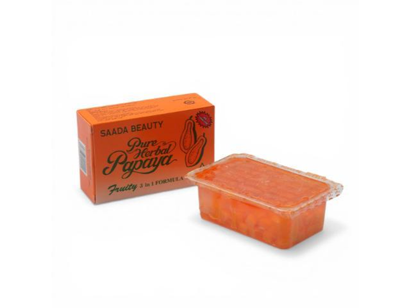 Papaya Fruity Pure Herbal Soap 135g 3 In 1