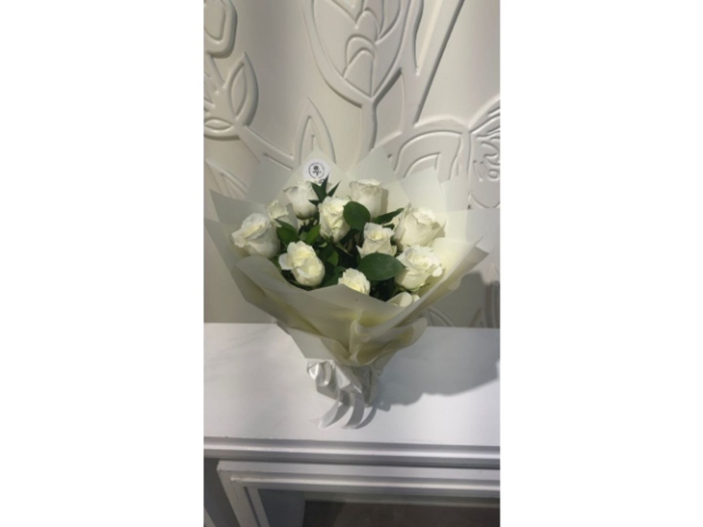 باقة ورد ابيض طبيعي