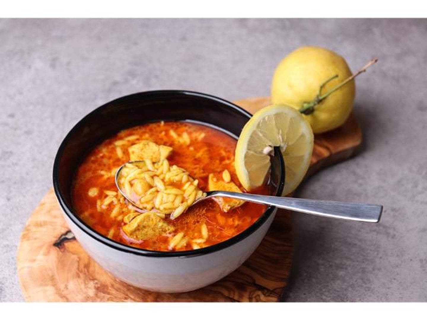 With Luxurious Pigeon Soup Of Koshari And Pepper