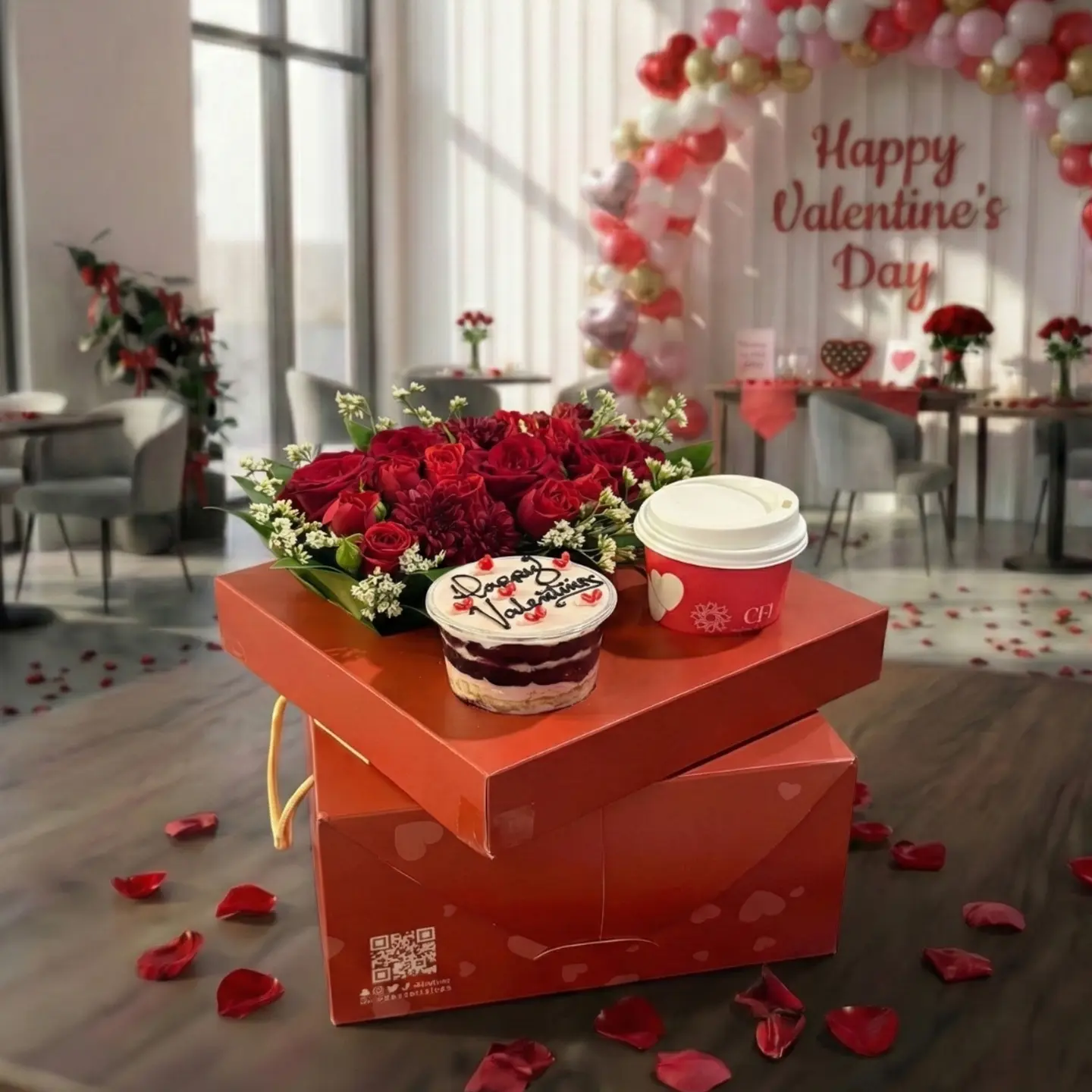 Luxury Love Box (Flowers, Coffee, Cupcakes)