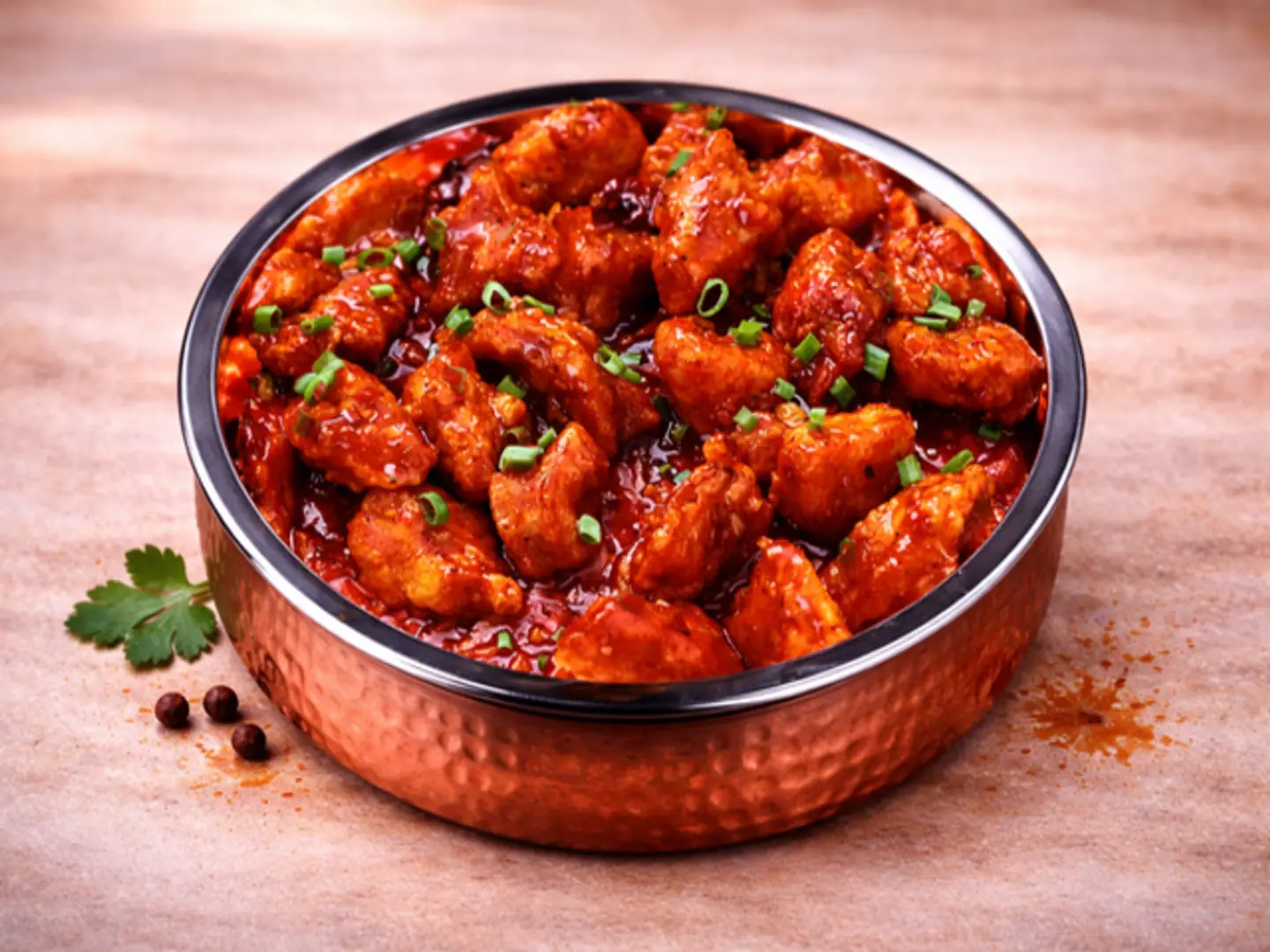 Schezwan Chicken Spicy Dry Semi Gravy