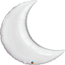 Silver Crescent Foil Balloon