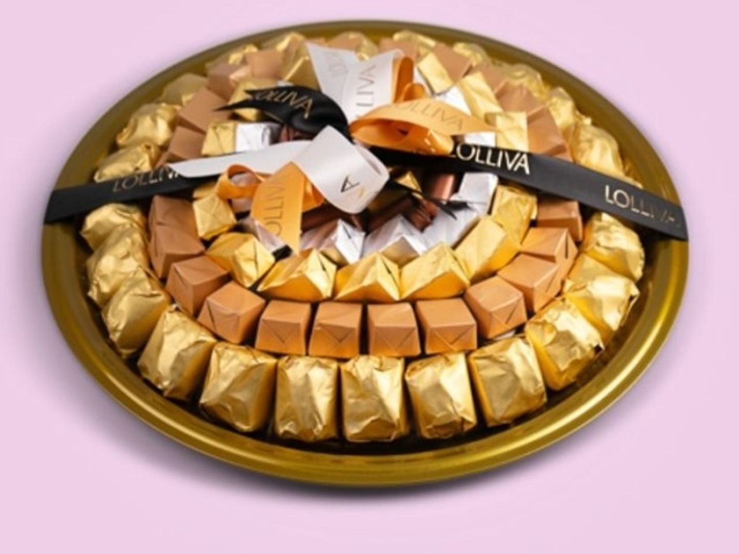 Lolliva Tray Of Wrapped Chocolate Mixed