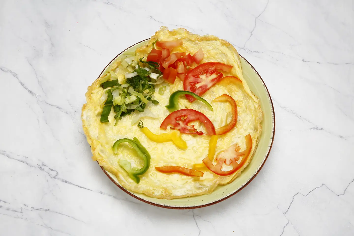 بيض بالخضار