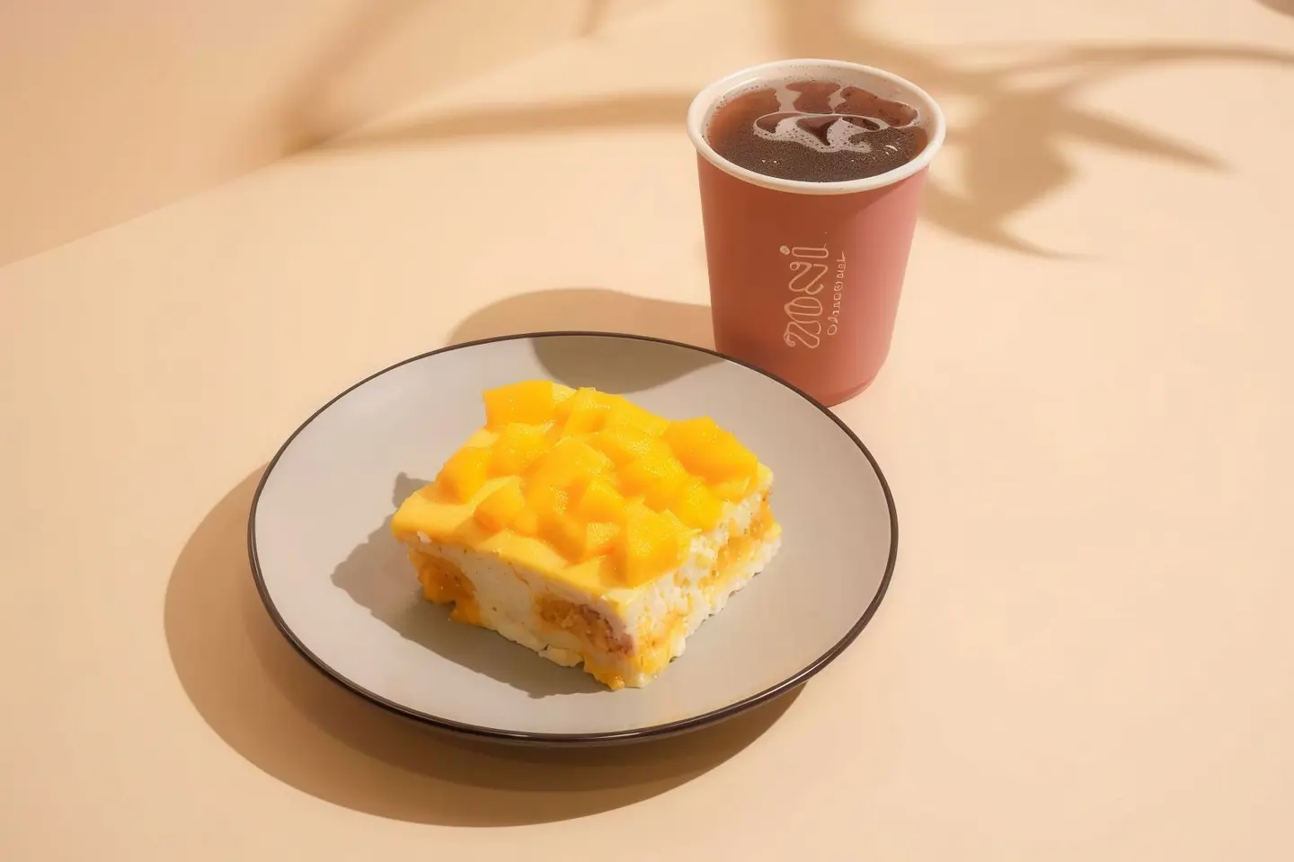 ترافل مانجو مع قهوه اليوم