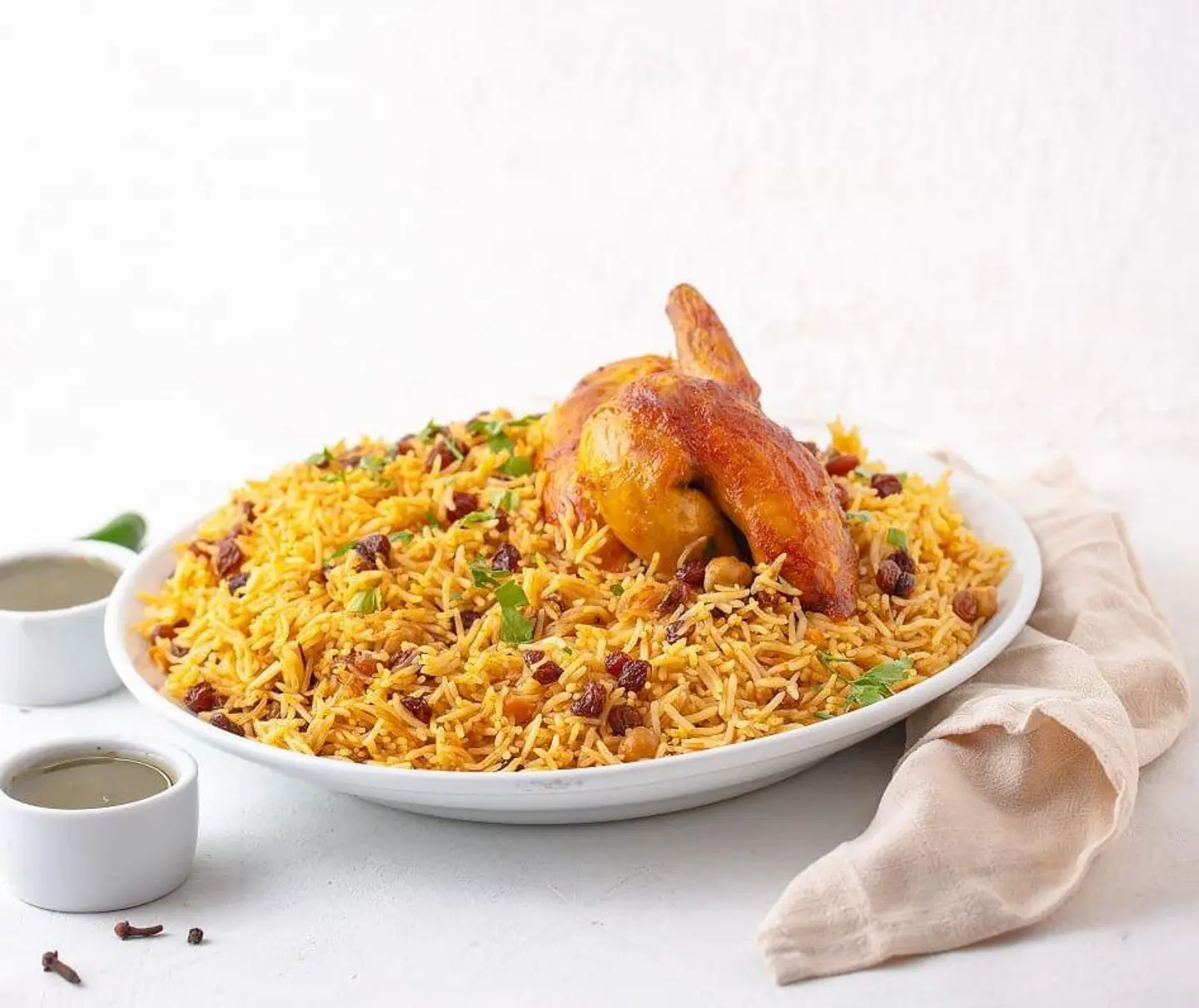 Half Grilled Chicken With Rice