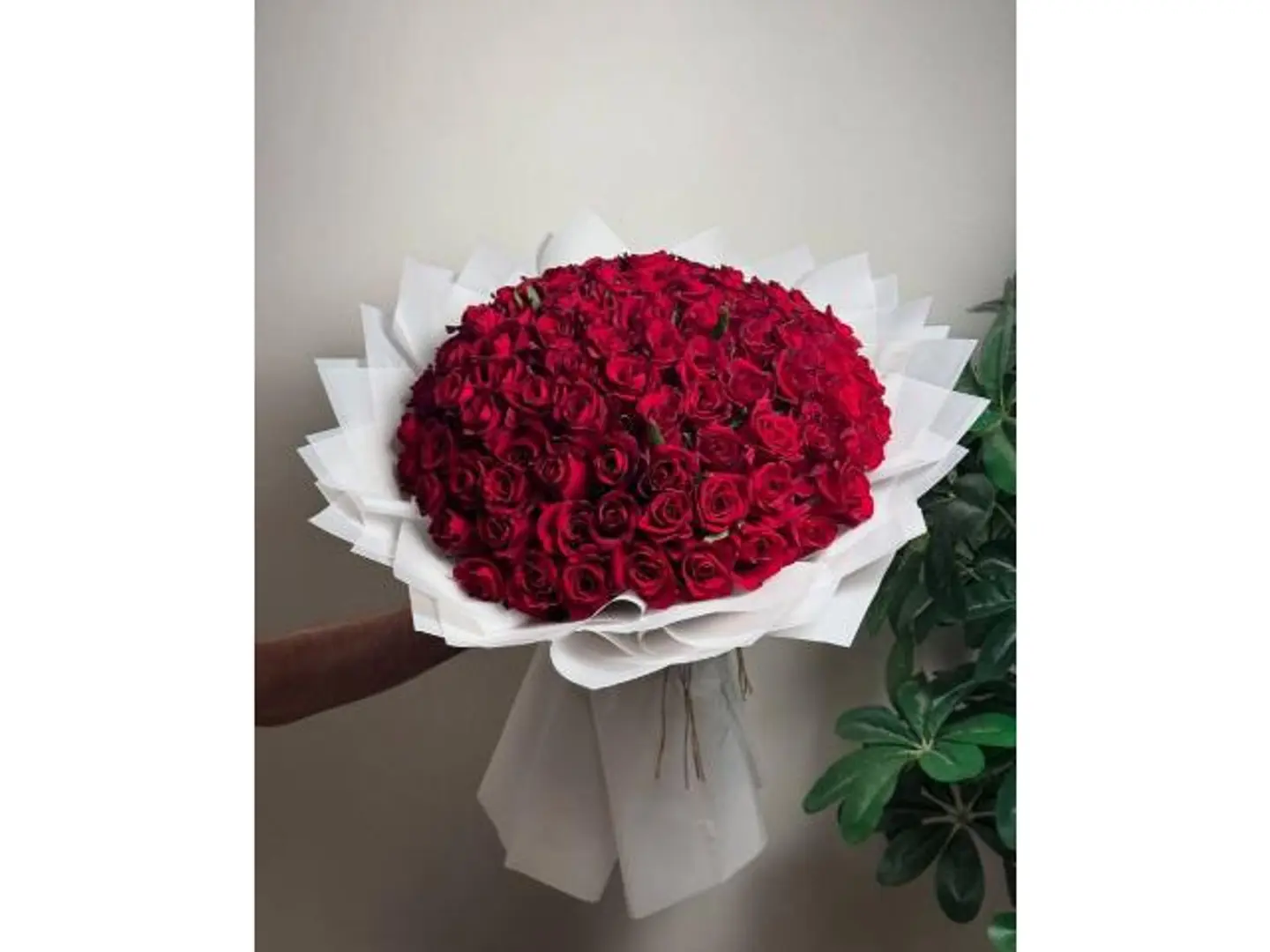 Round Red Rose Bouquet