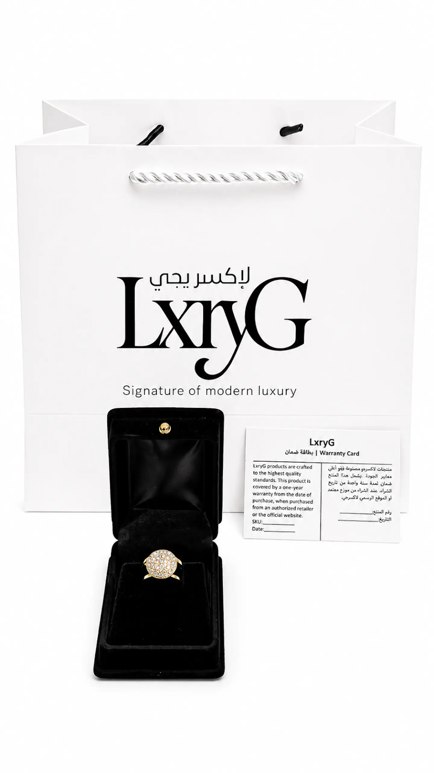 Lxry G Gold Moon Ring Lx028