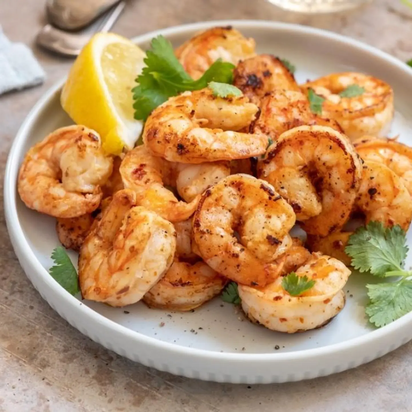 Fried Shrimp With Coriander And Garlic