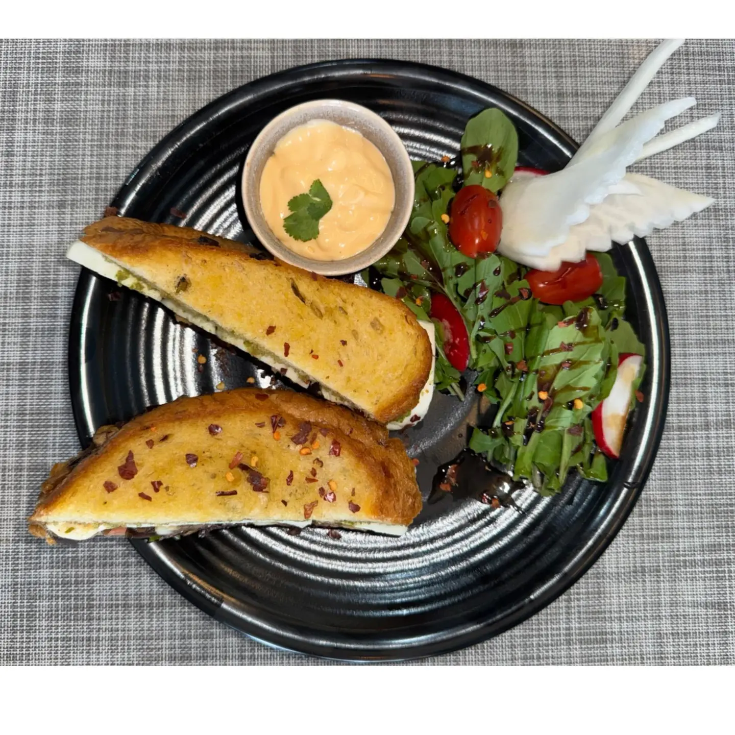 Sourdough With Eggplant And Halloumi