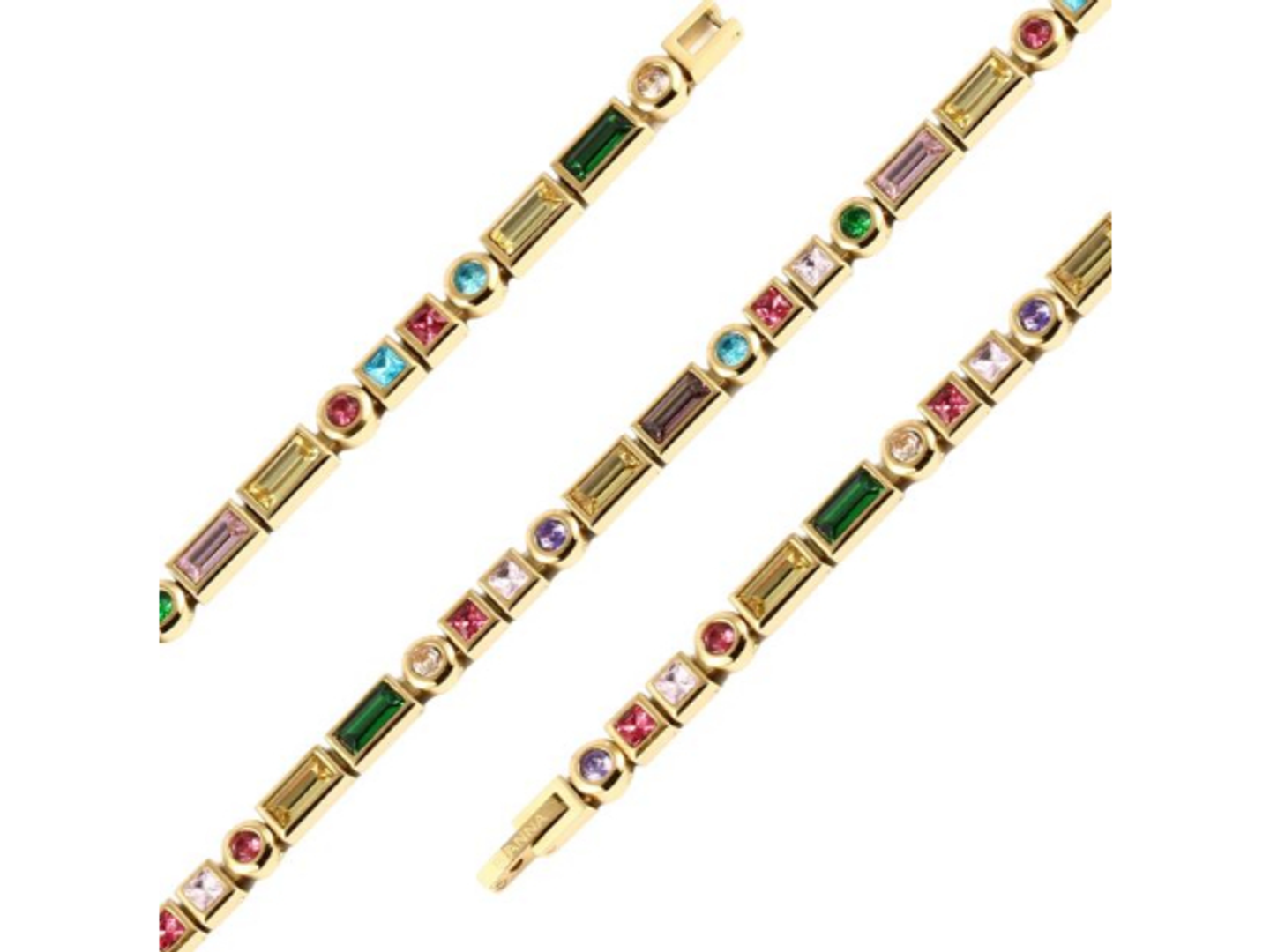Serenity Fiesta Tennis Bracelet/Gold   Small
