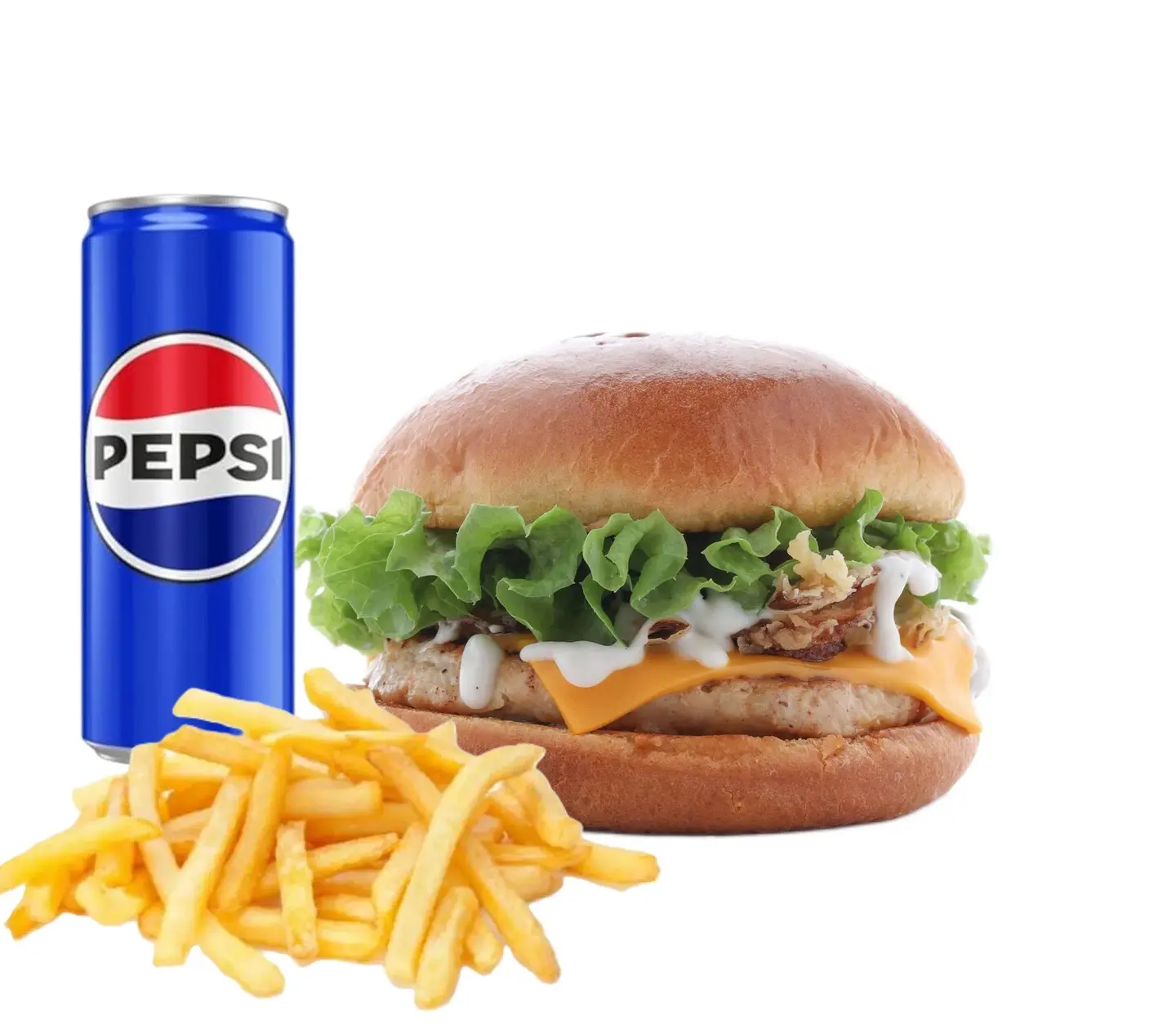 Grilled Chicken Brioche Burger Meal