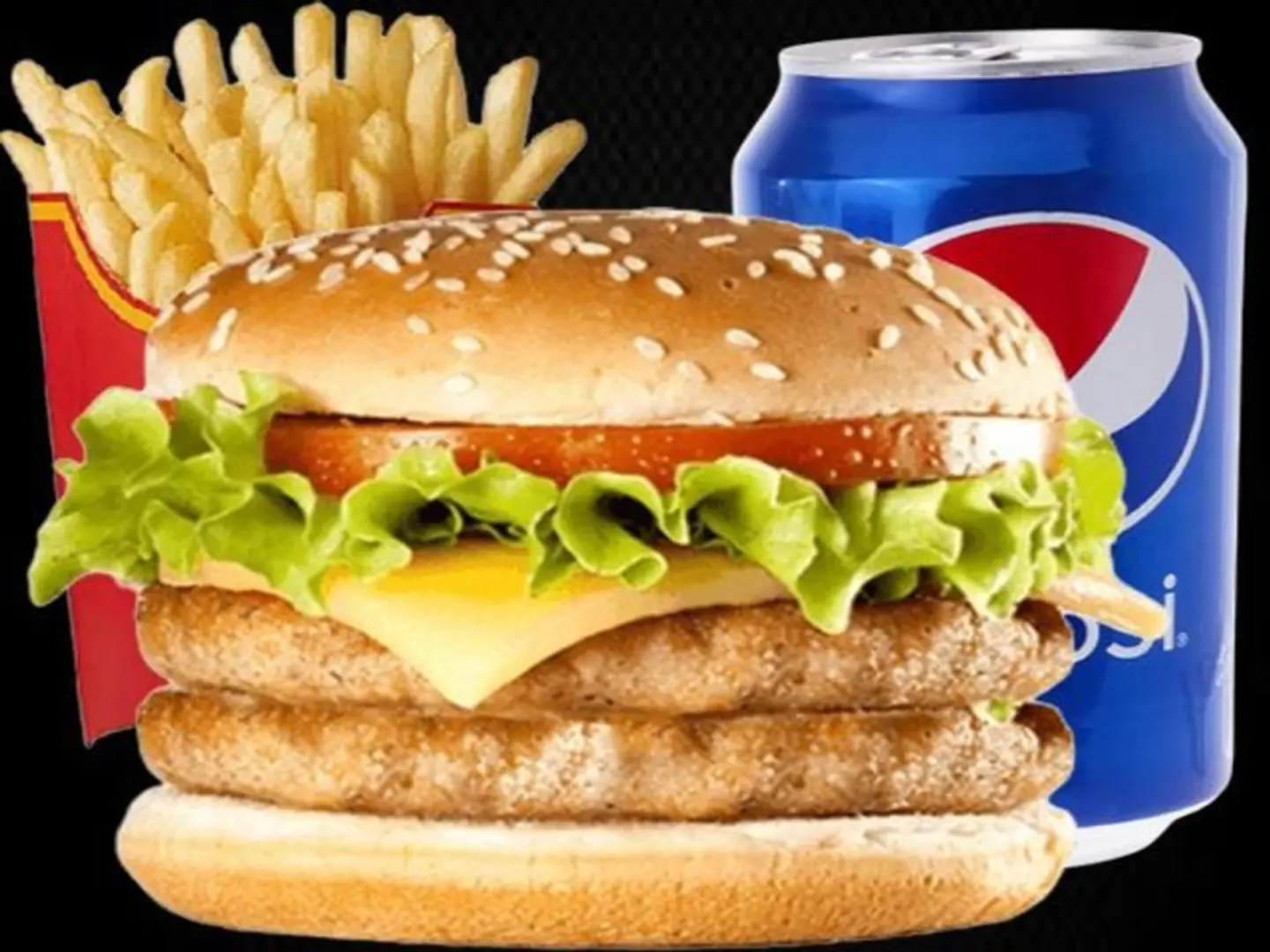 وجبة دبل برجر دجاج بالجبن