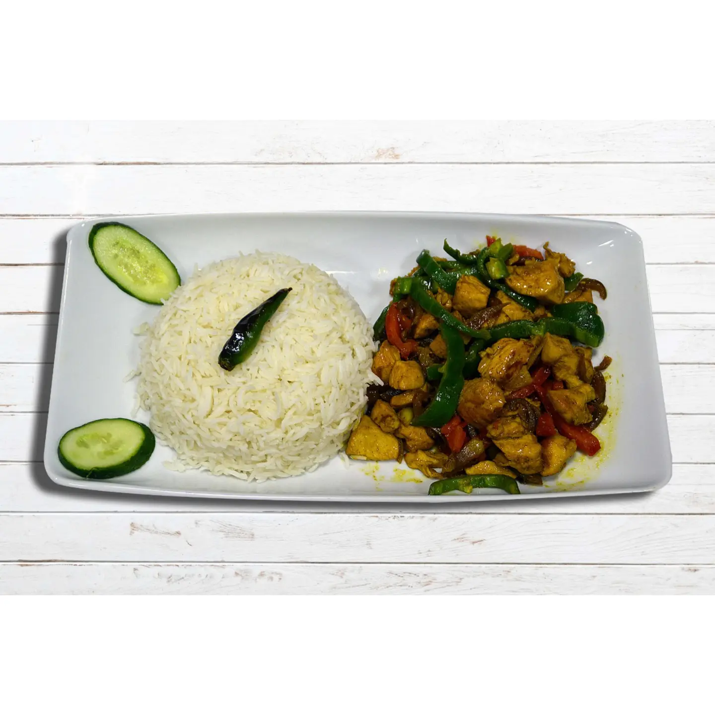 Chicken Breast Meal With Rice And Edam