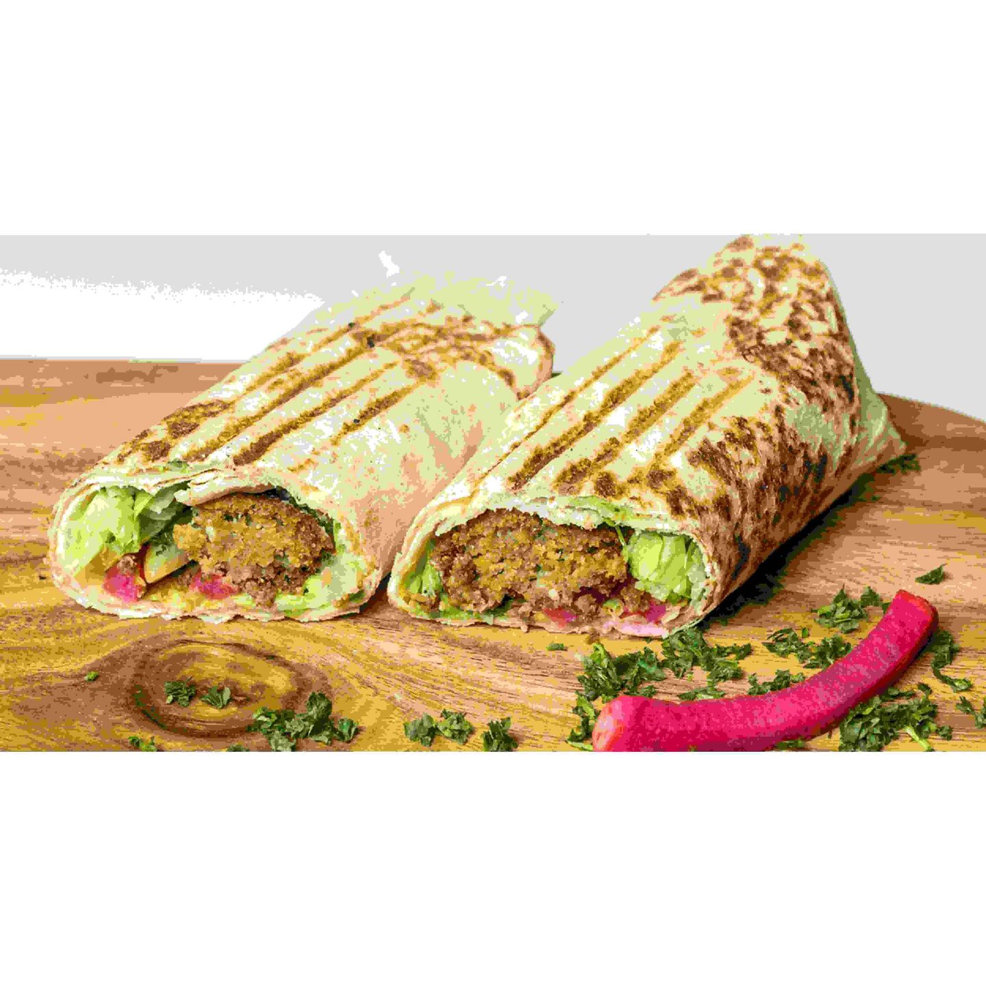 ساندوتش طعمية وحمص وجبنة  - خبز مصري