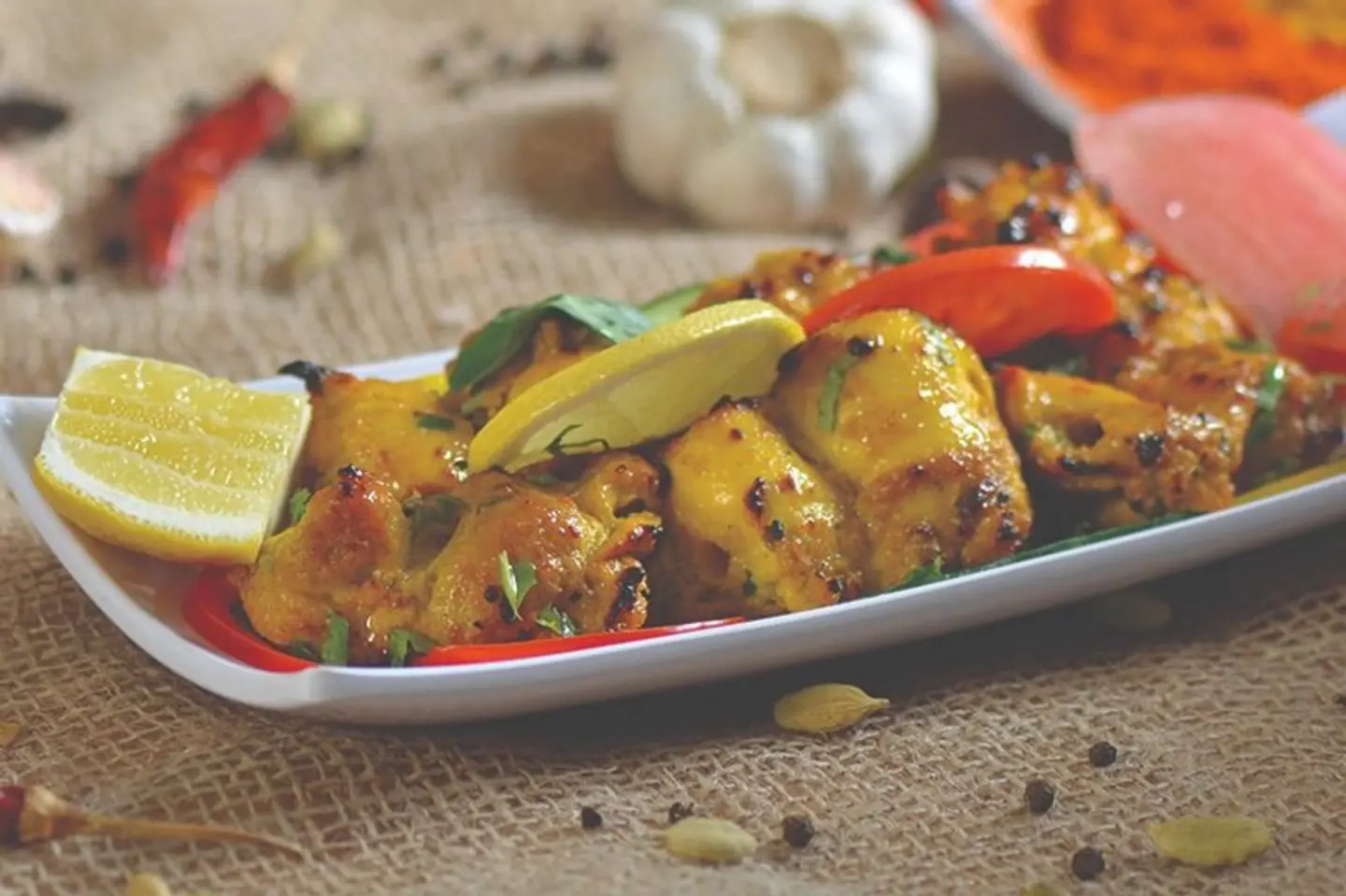 كباب دجاج بالثوم