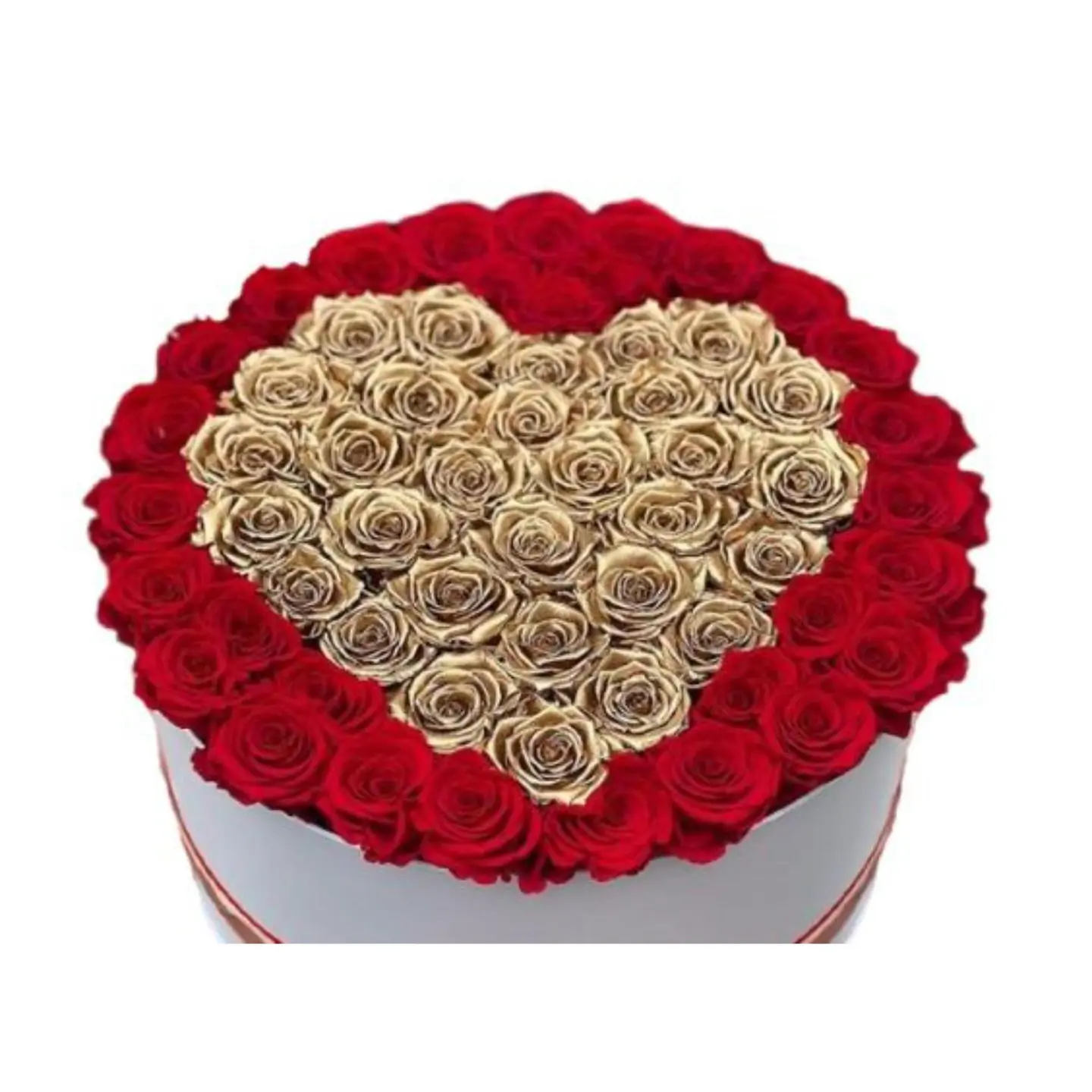 بوكس قلبي ذهبي