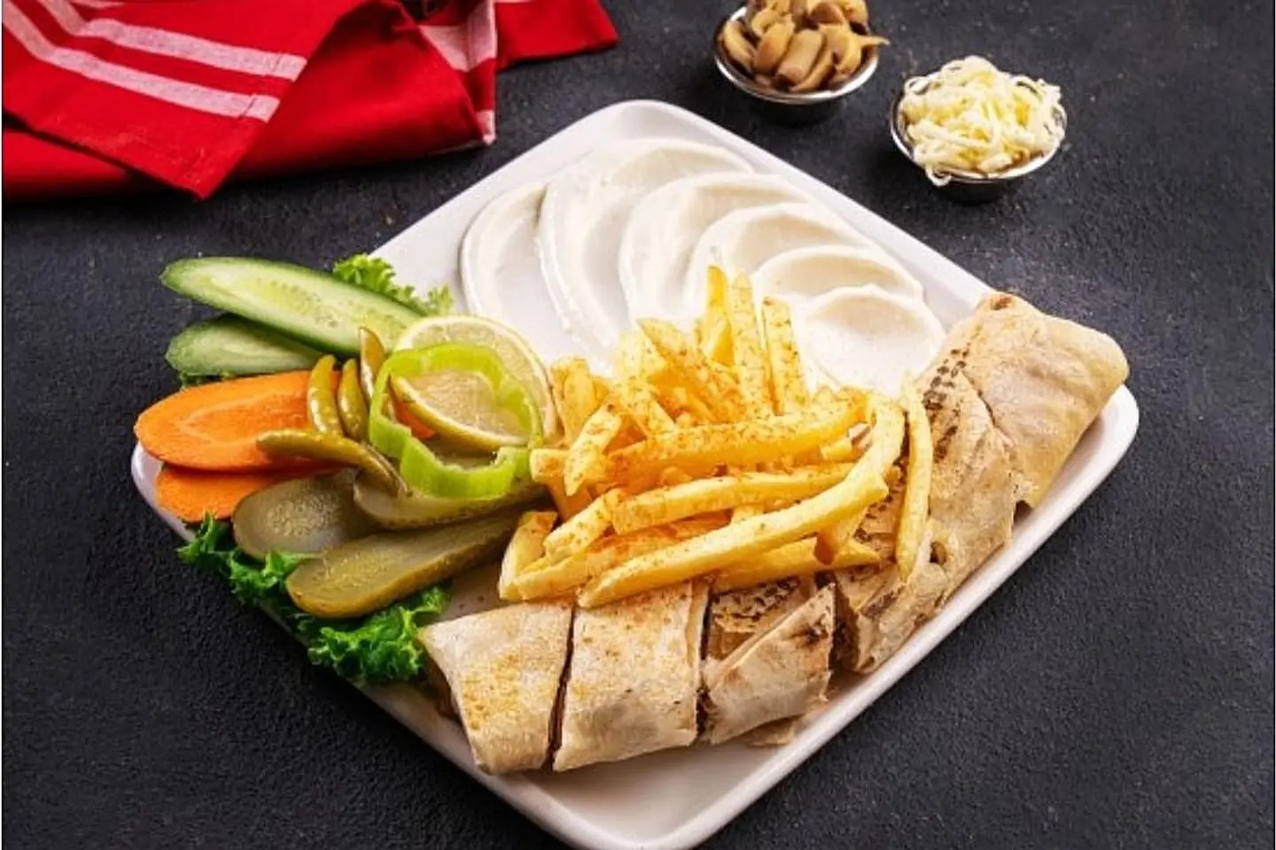 دبل دجاج شاورما عربي