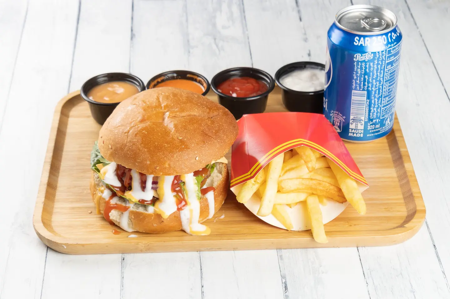 وجبة برجر لحم دبل