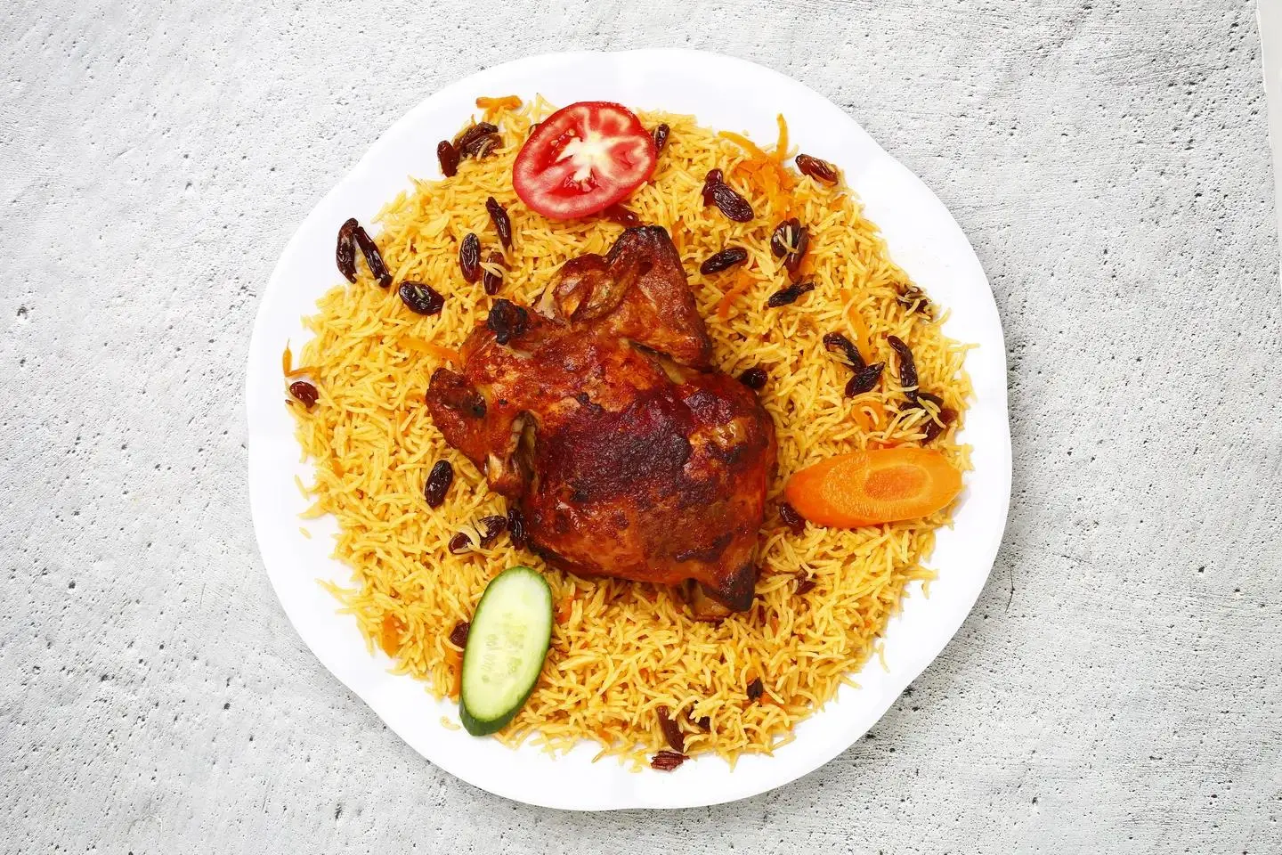 Quarter Grilled Chicken With Rice