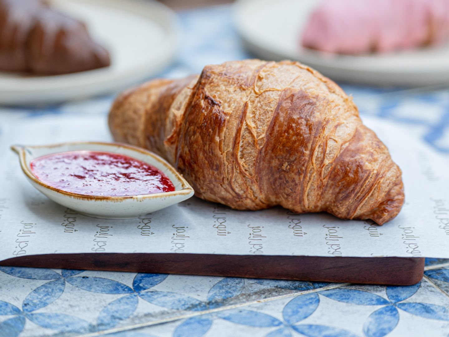 Tangled Butter Croissant And Strawberry Jam