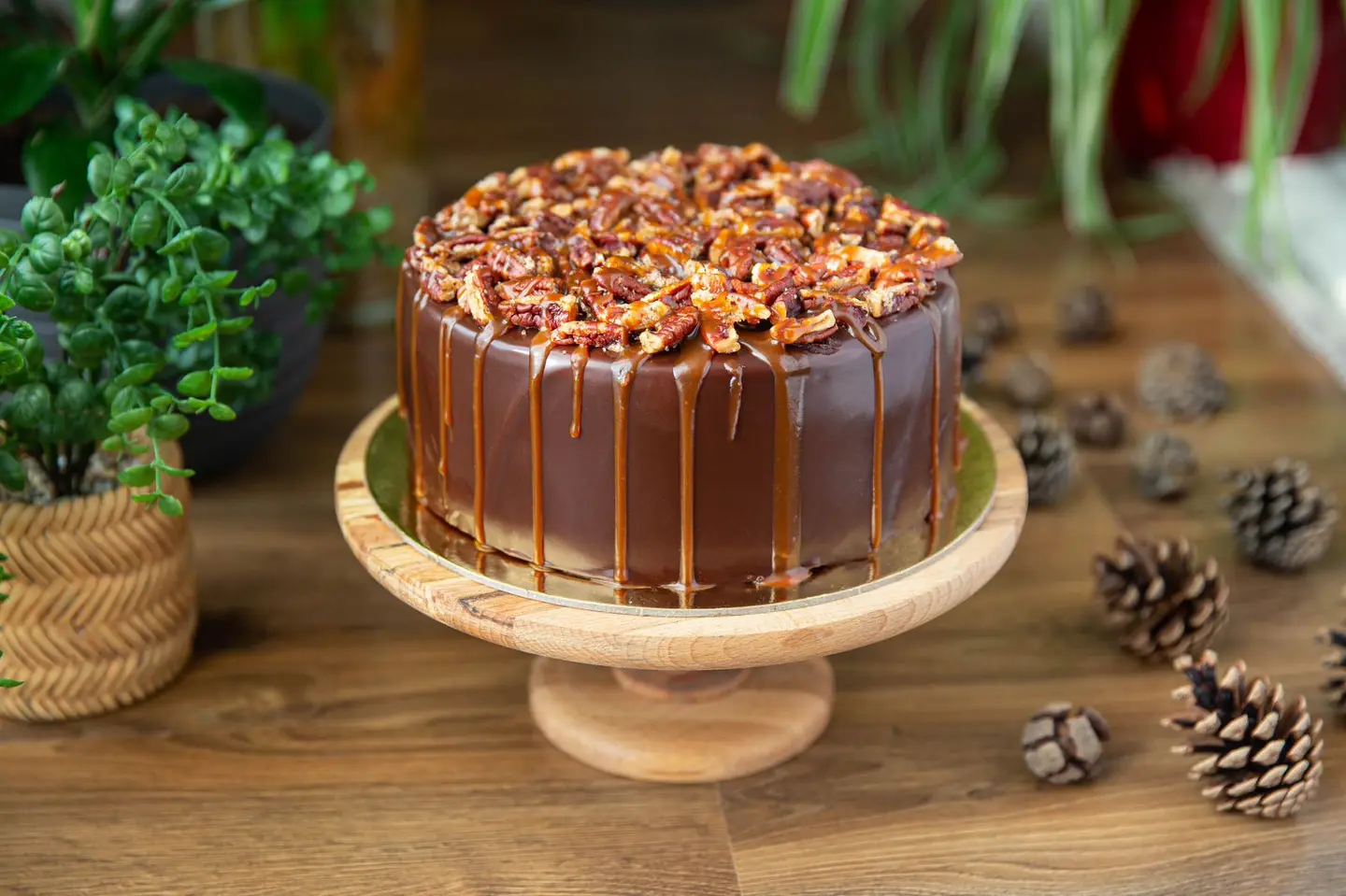 Salted Caremel Pecan Chocolate Cake - Small Serve 2 3