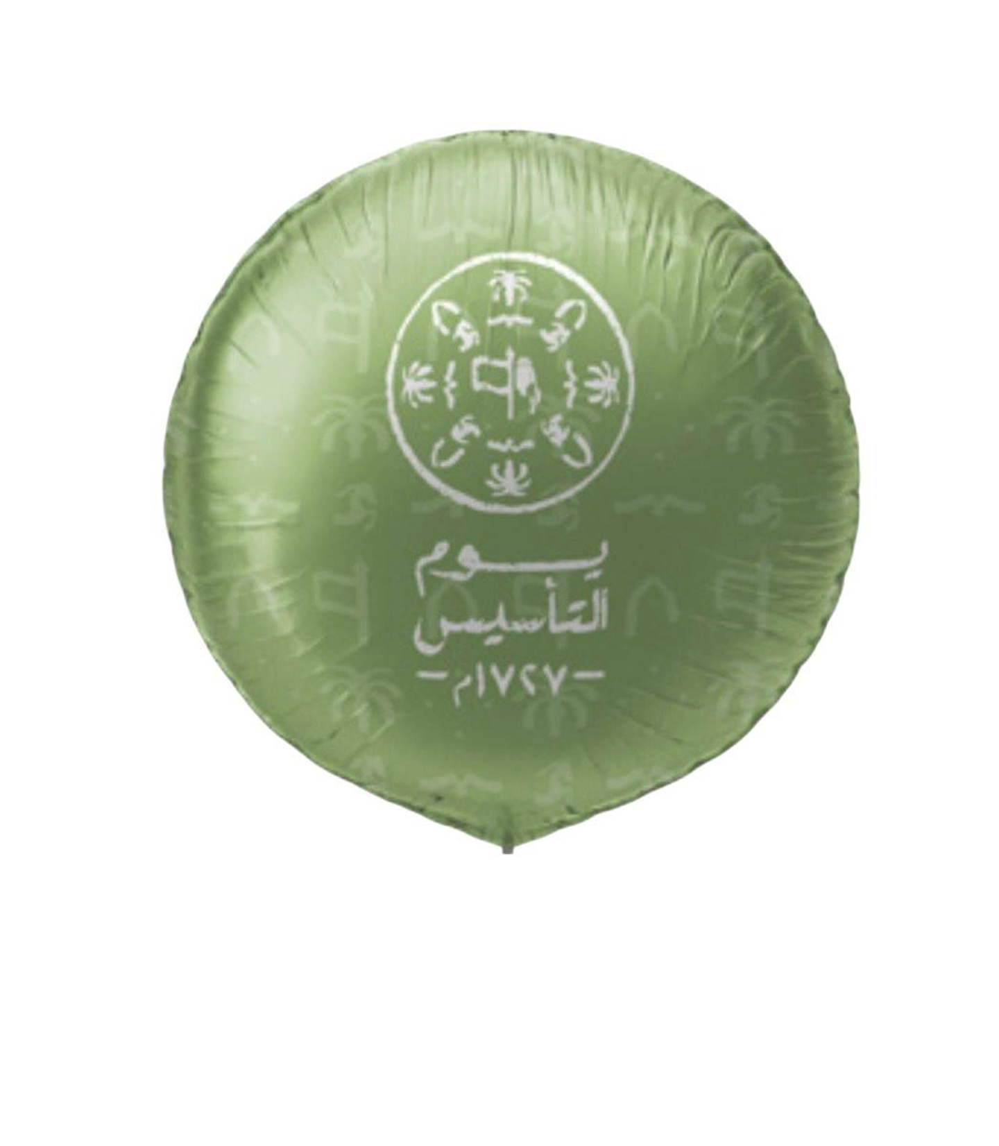 بالون هيليوم يوم التأسيس اخضر