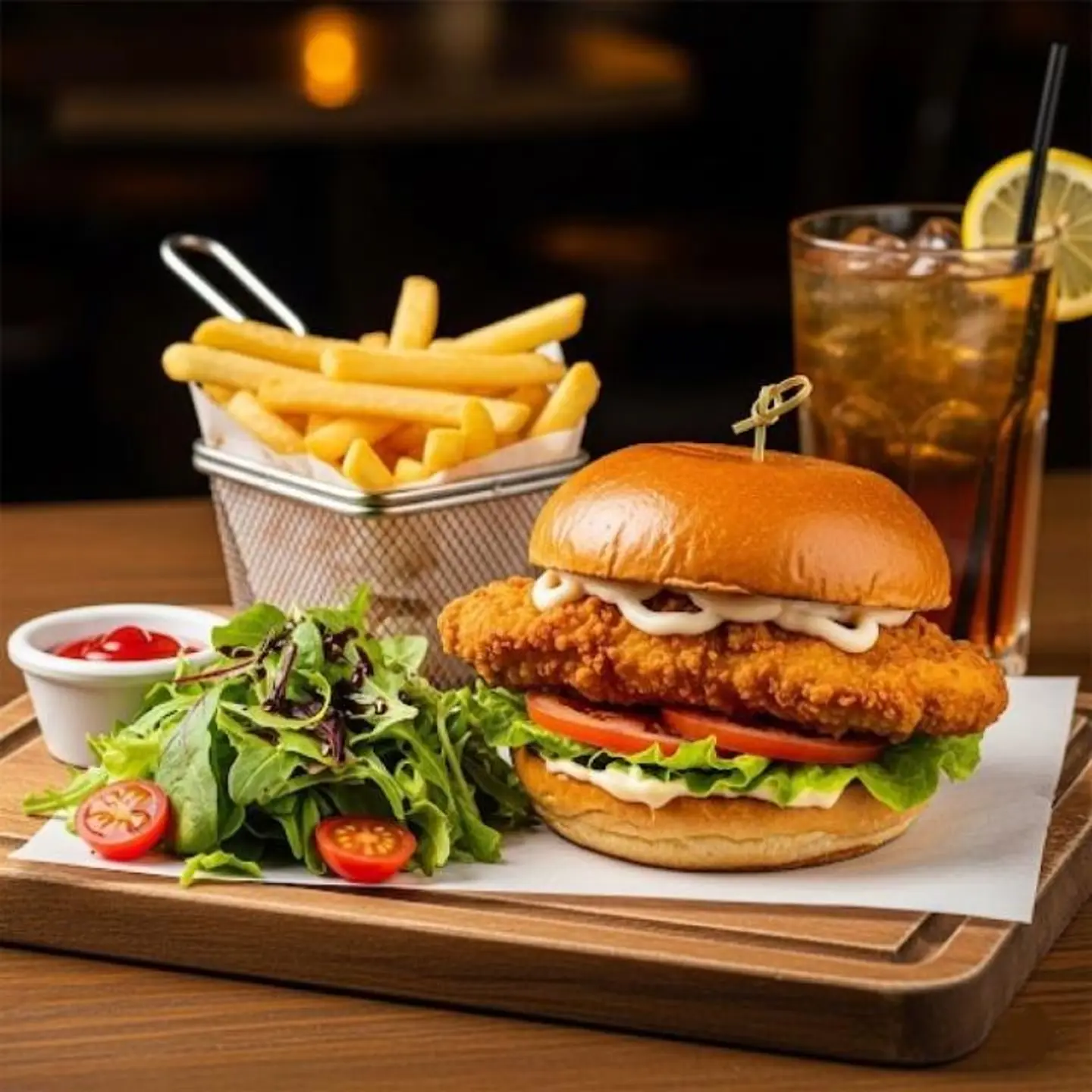 Chicken Fillet Burger Meal