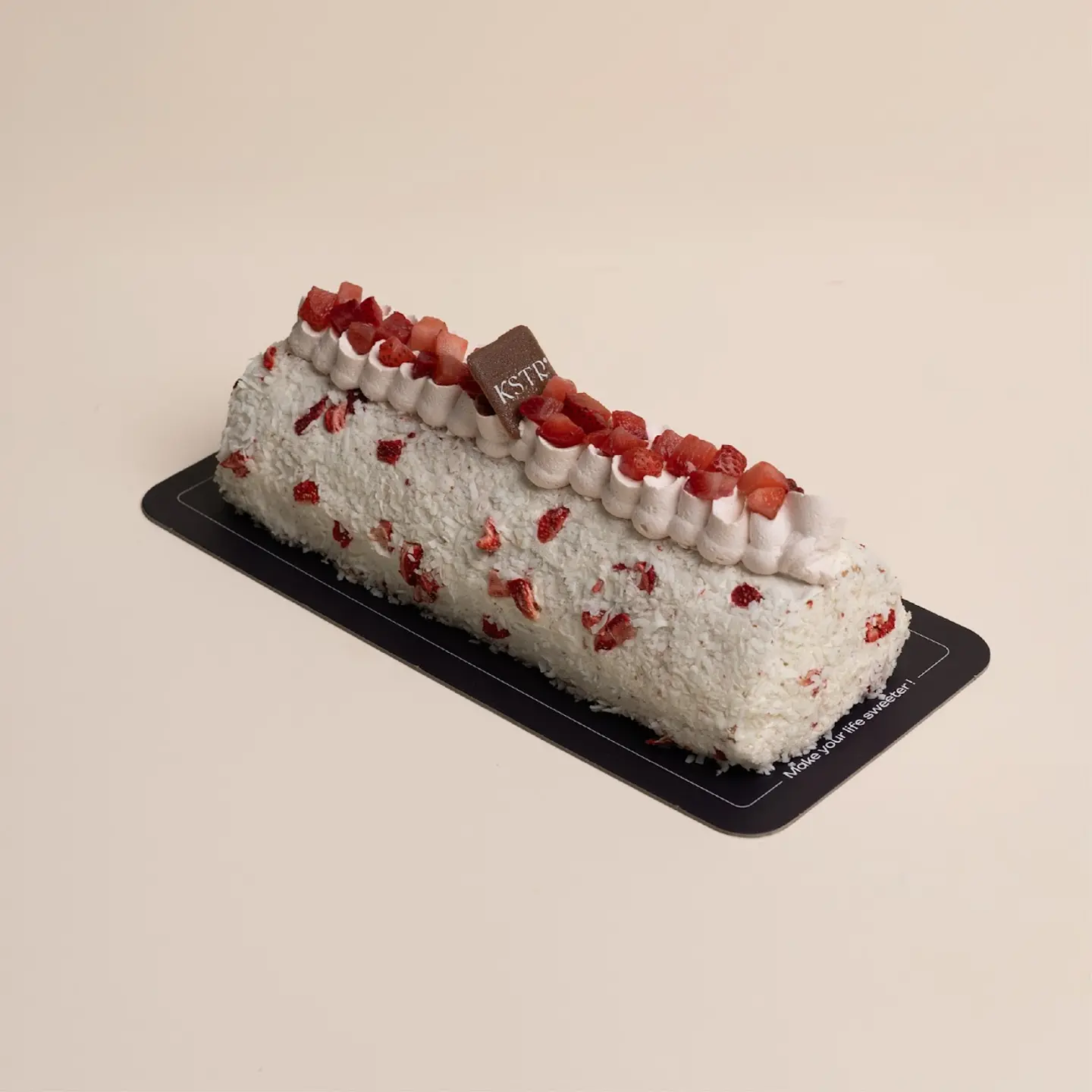 Strawberry Coconut Swiss Roll