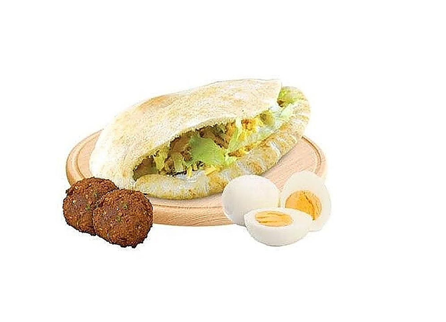 Falafel Sandwich With Egg
