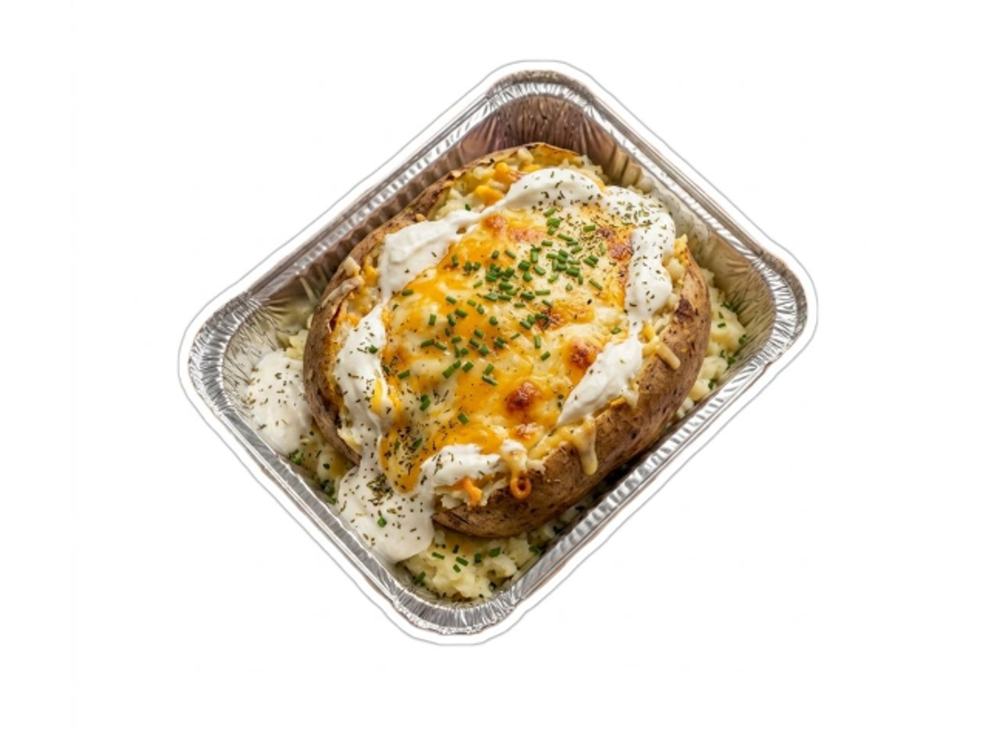 Baked Potato With Cheese With Labneh