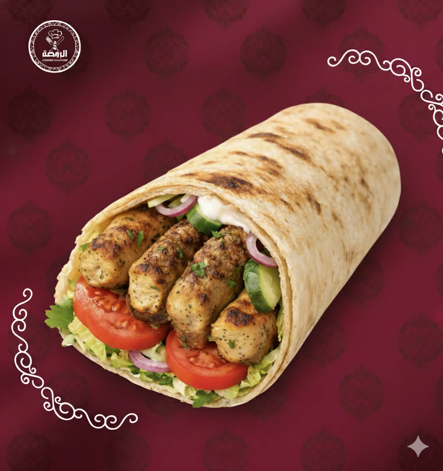 Rocket Chicken Kebab Sandwich