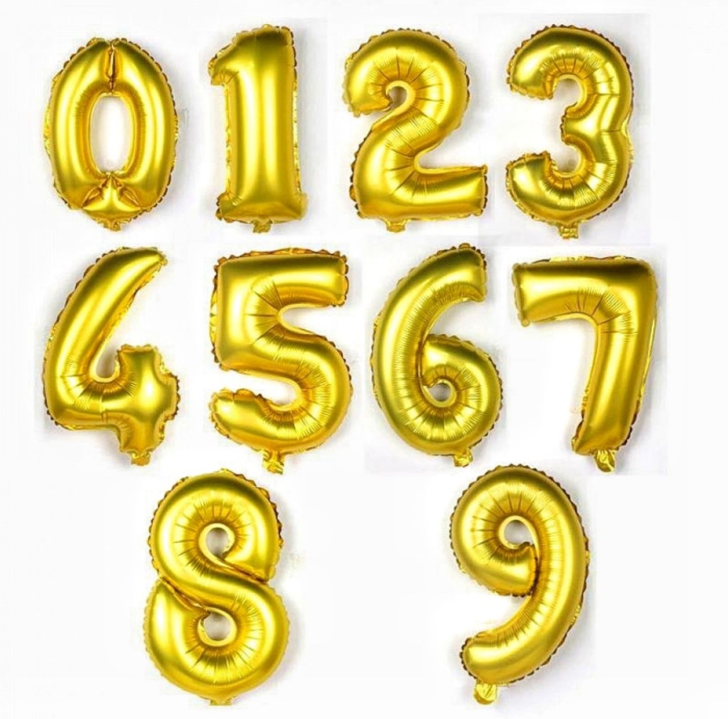 Number Helium Balloon Gold