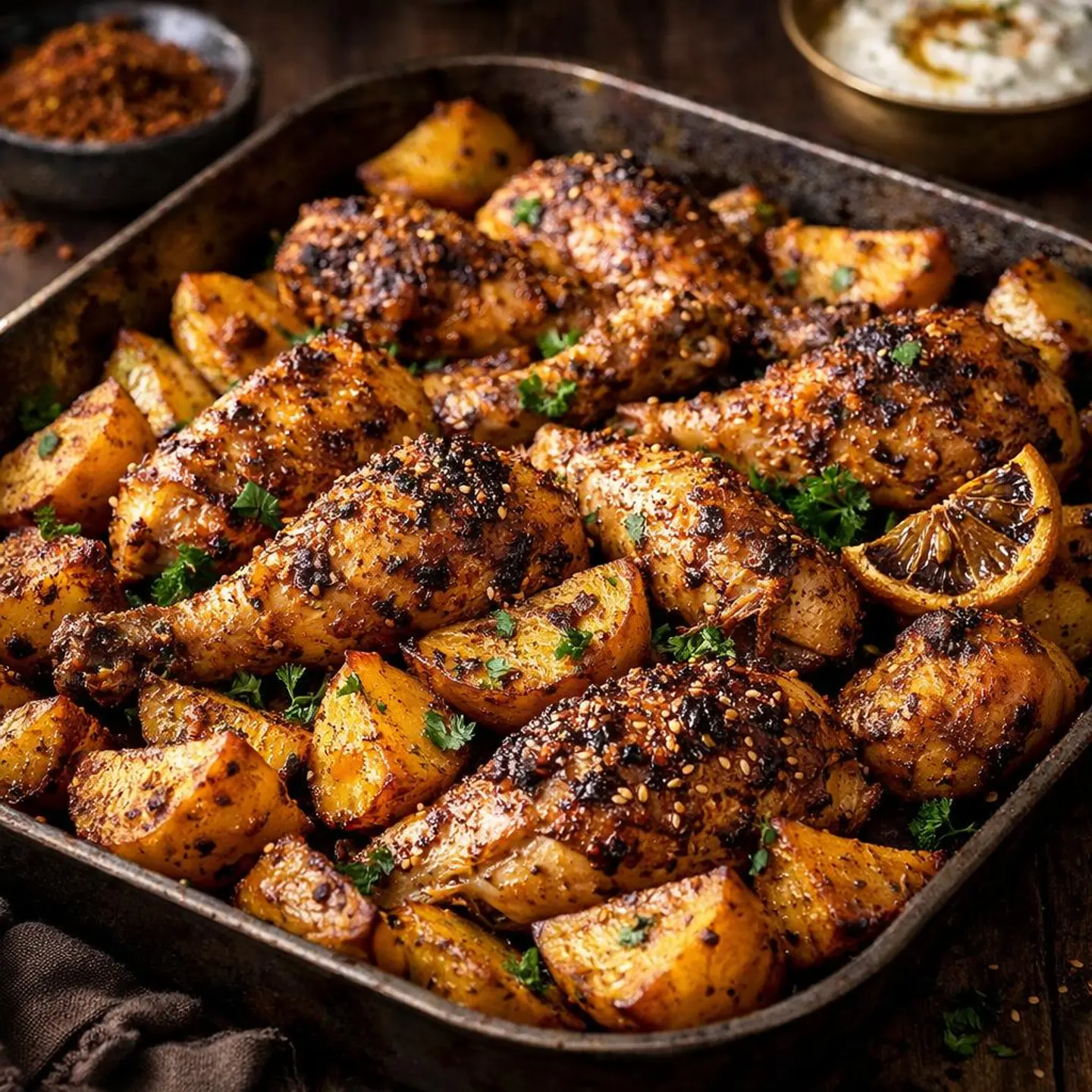 بطاطس دجاج