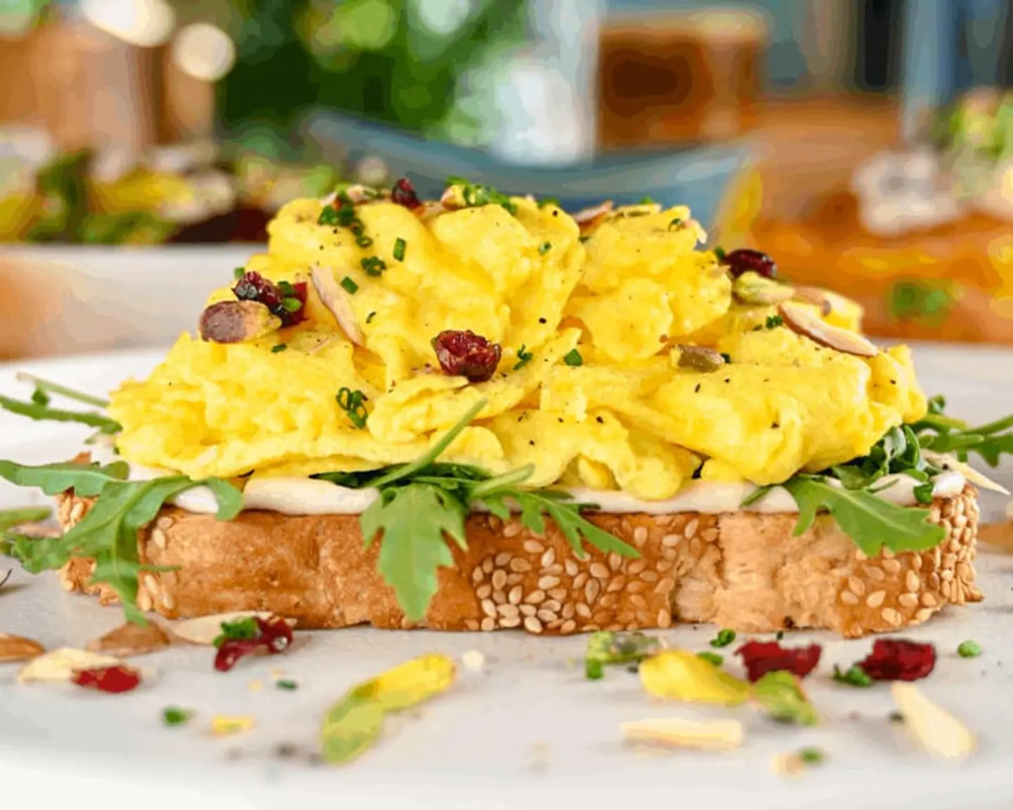Egg Scramble With Labneh With Herbs