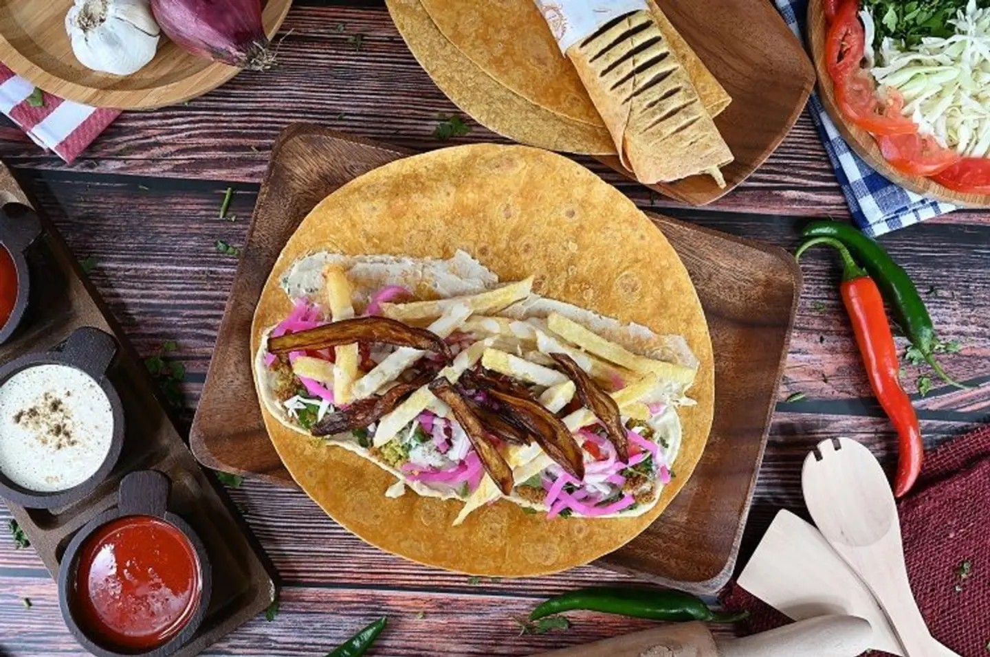 Tortilla Falafel With Chickpeas