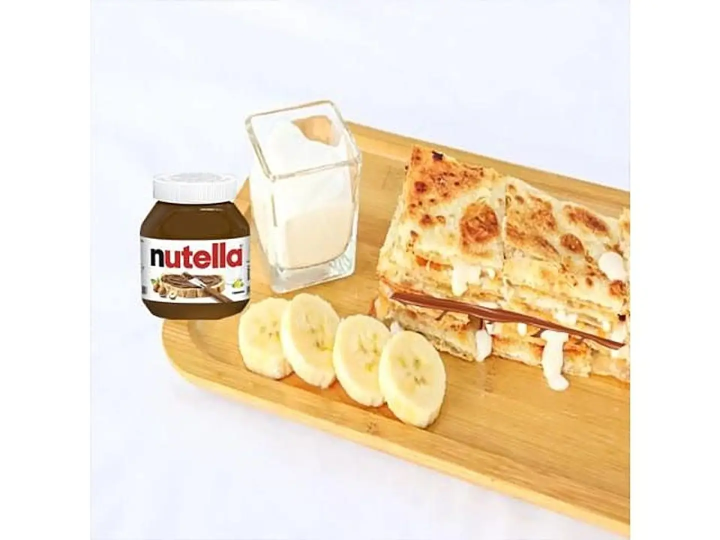 Cream, Nutella, And Banana Mutabbak