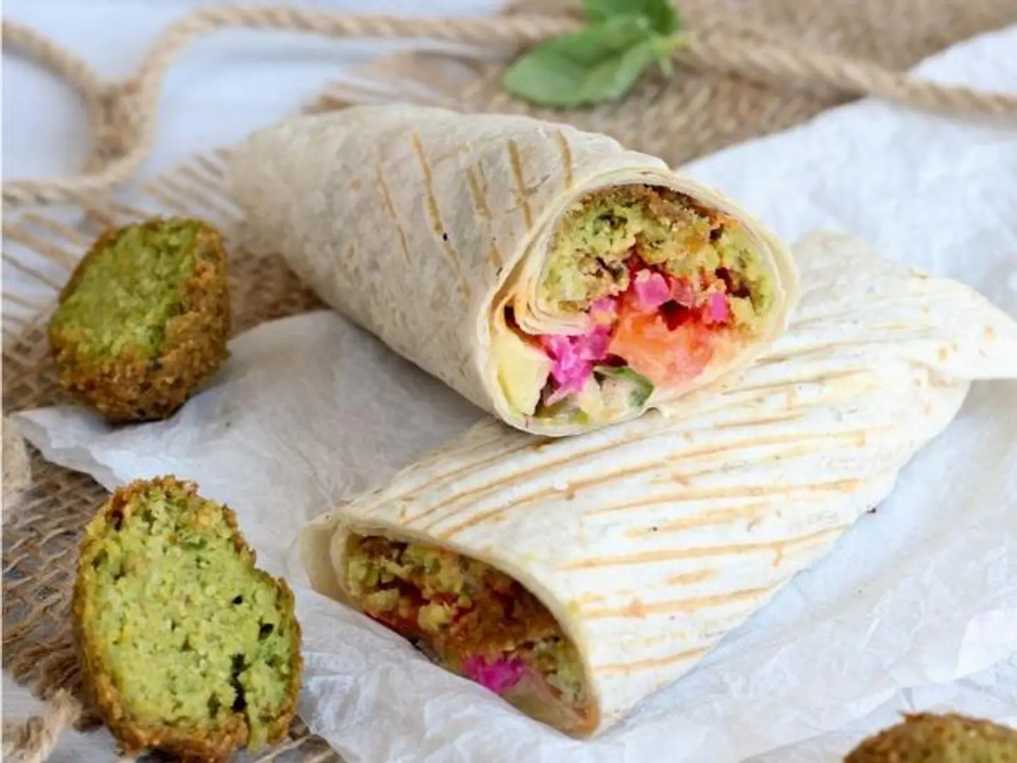 Falafel Sandwich With Shrak Bread