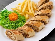 صحن شاورما عربي دبل