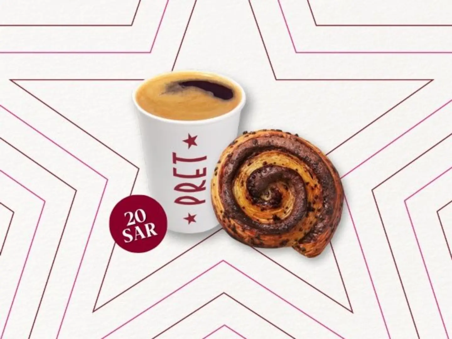 Hot Americano With Cinnamon Danish