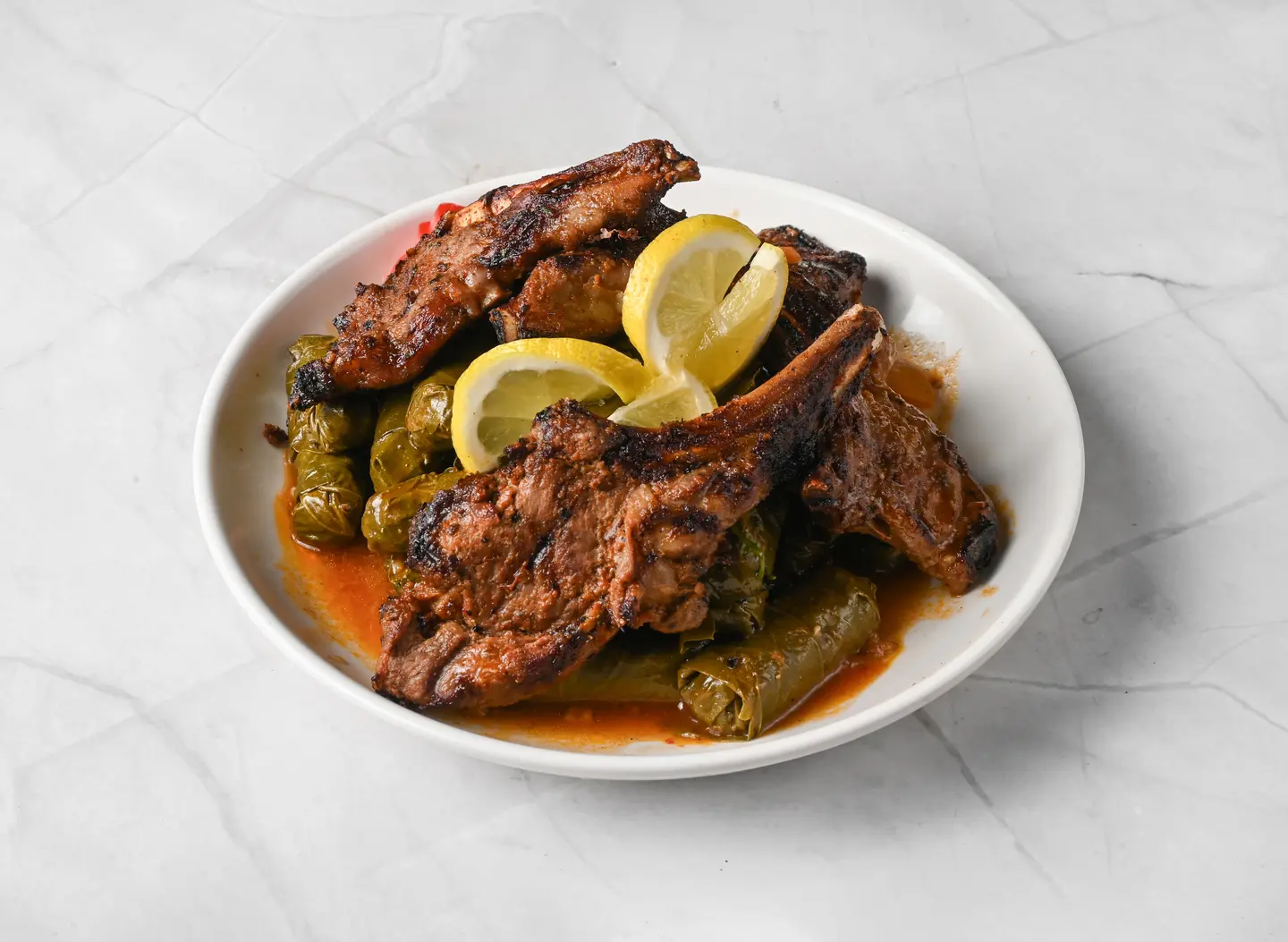 Grape Leaves Tagine With Ribs