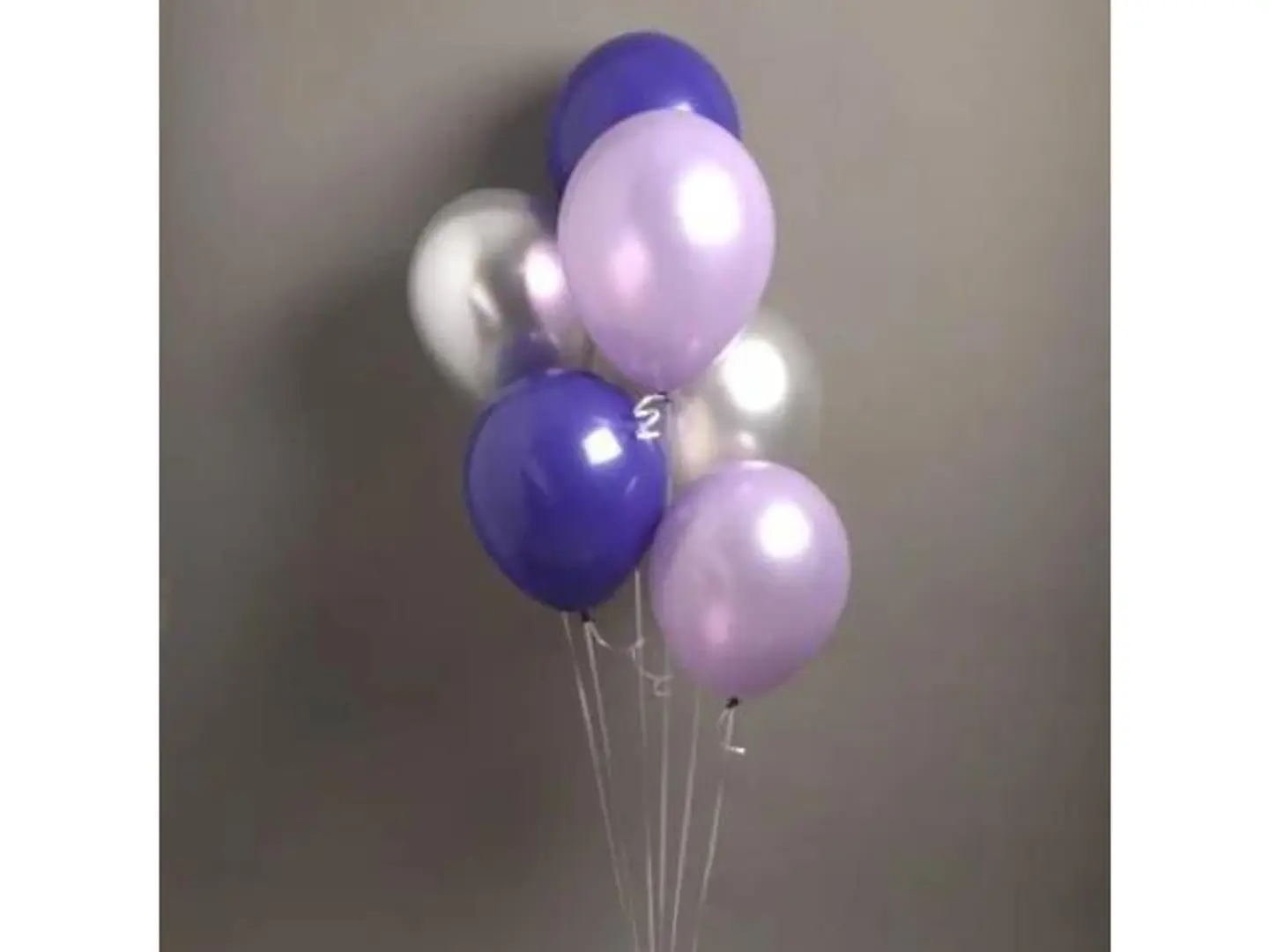 Purple And Silver Balloon Set