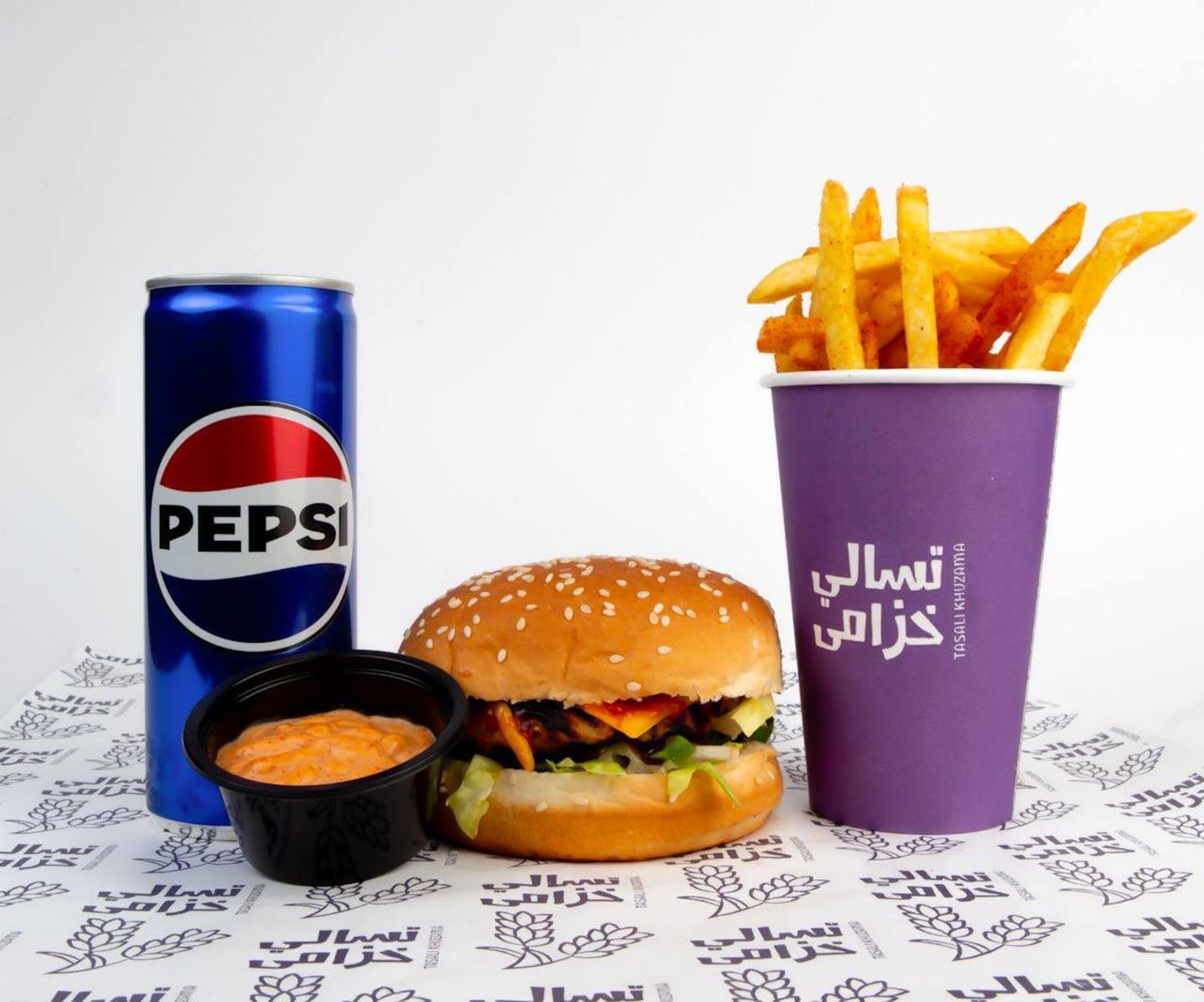 وجبة برجر دجاج مشوي