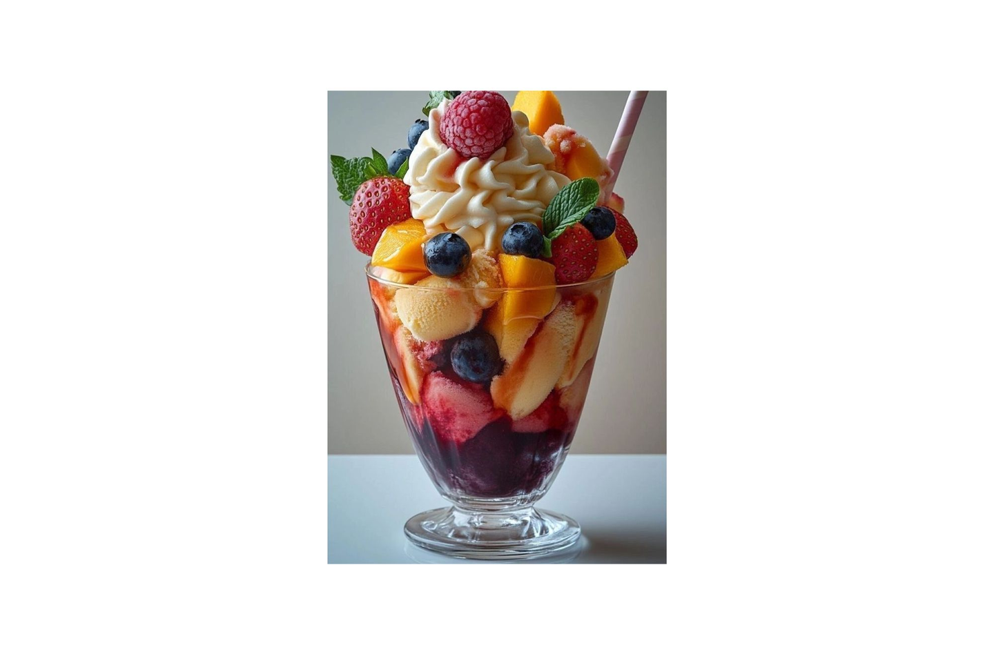 Ice Cream With Fruit Pieces - Small