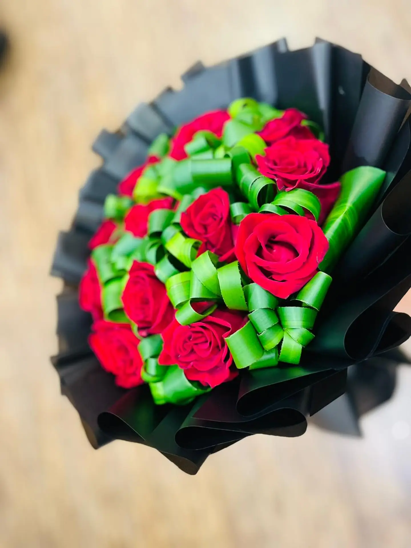 بوكيه كود 1026 بوكيه ورد احمر واخضر