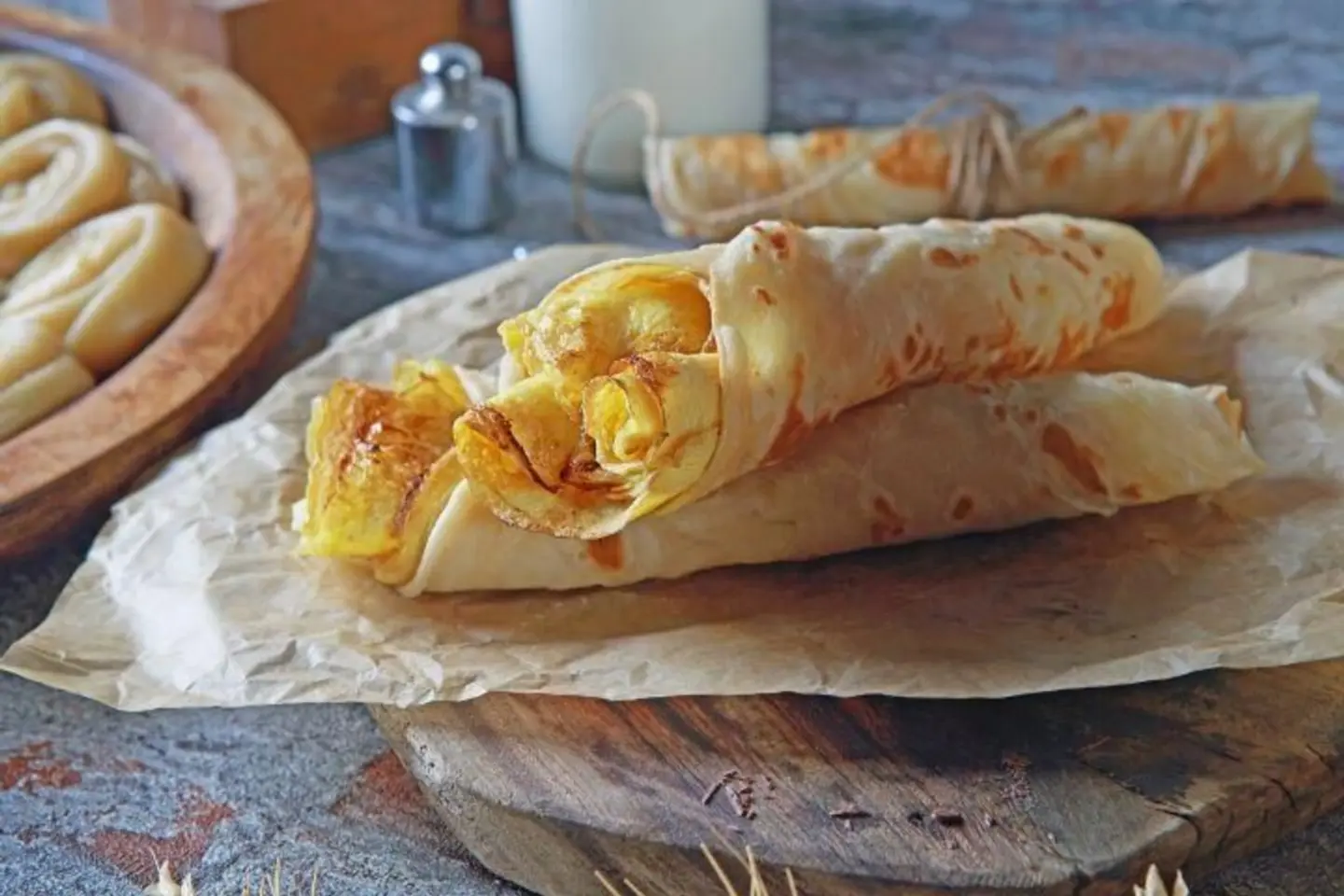 Chapati Eggs Cheese